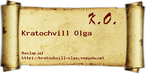 Kratochvill Olga névjegykártya